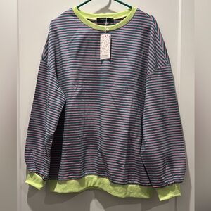 Amazon Striped Long Sleeve Top - Multicolor